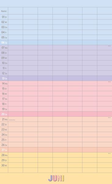 Produktbild: Megaplaner 2027 mit 7 Spalten