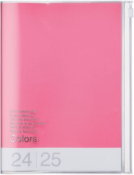 MARK'S 2024/2025 Taschenkalender A5 vertikal, COLORS // Pink