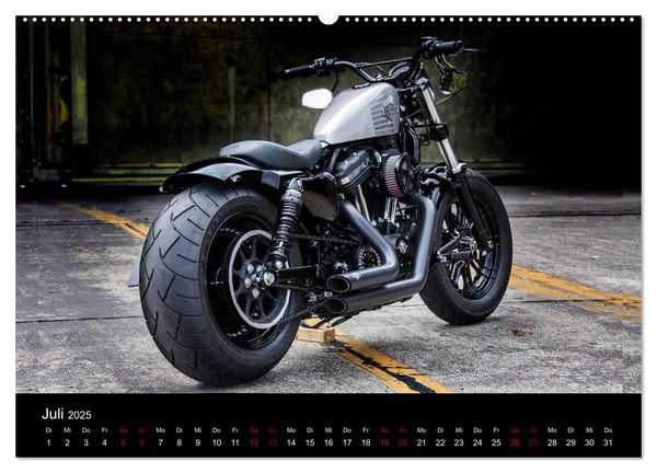 Produktbild: Exklusive Best of Fat Ass Custombike Edition, feinste Harleys mit fettem Hintern (Wandkalender 2025 DIN A2 quer), CALVENDO Monatskalender