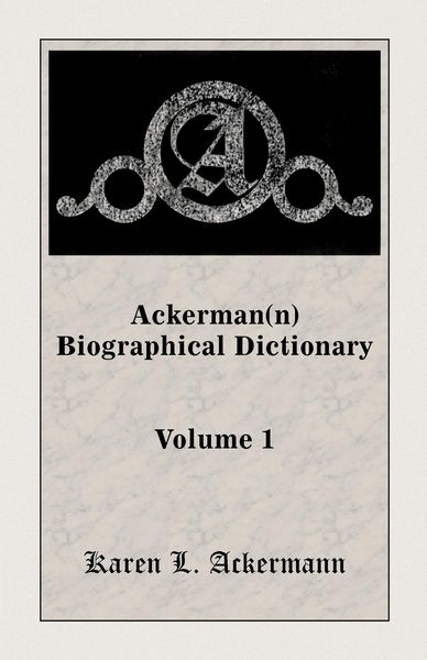 Produktbild: Ackerman(n) Biographical Dictionary, Volume 1