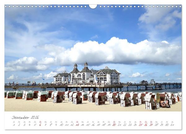 Produktbild: Seeb&auml;der an der Ostseek&uuml;ste - Mod&auml;ne Villen, bunte Strandk&ouml;rbe, Ostseebrise, Sand und Meer (Wandkalender 2026 DIN A3 quer), CALVENDO Monatskalender