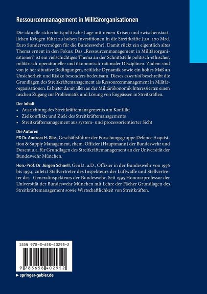 Produktbild: Ressourcenmanagement in Milit&auml;rorganisationen