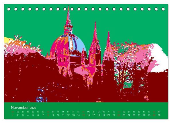 Produktbild: WIEN popartig (Tischkalender 2026 DIN A5 quer), CALVENDO Monatskalender