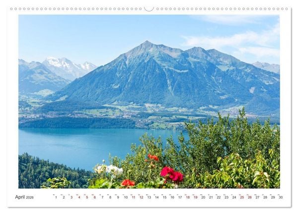 Produktbild: Unterwegs in der Schweiz: Wandern zu m&auml;rchenhaften Bergen und Seen (hochwertiger Premium Wandkalender 2026 DIN A2 quer), Kunstdruck in Hochglanz