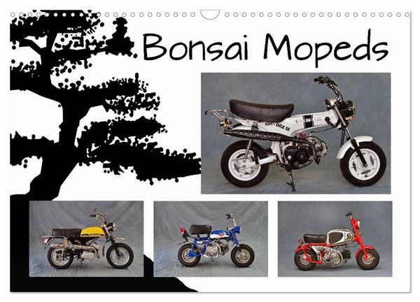 Bonsai Mopeds (Wandkalender 2026 DIN A3 quer), CALVENDO Monatskalender