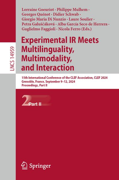 Produktbild: Experimental IR Meets Multilinguality, Multimodality, and Interaction