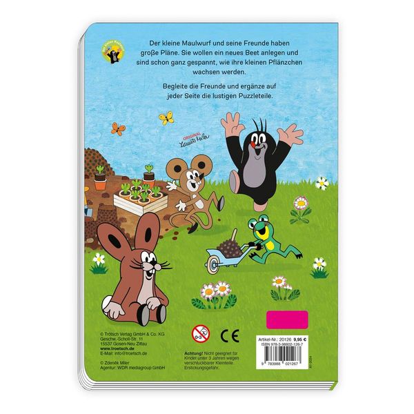 Produktbild: Tr&ouml;tsch Der kleine Maulwurf Puzzle- und Spielbuch Pappenbuch