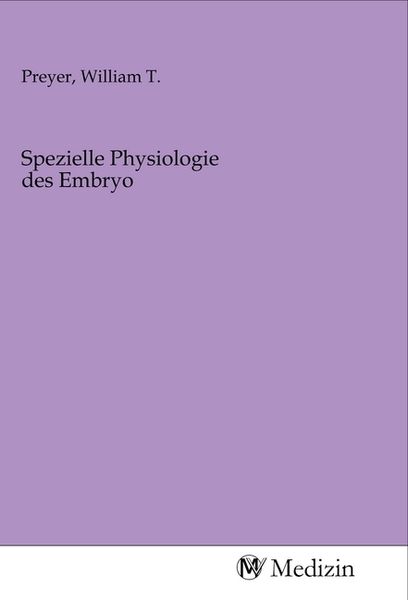 Produktbild: Spezielle Physiologie des Embryo