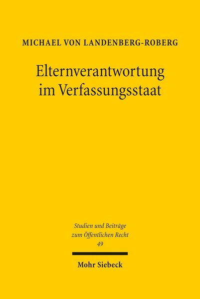 Produktbild: Elternverantwortung im Verfassungsstaat
