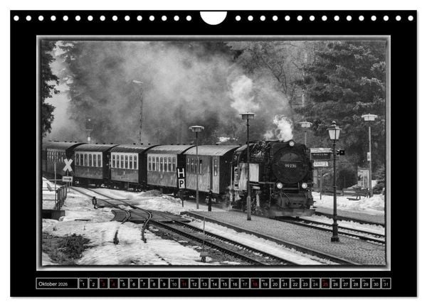 Produktbild: Unter Dampf - Eisenbahnromantik im Harz (Wandkalender 2026 DIN A4 quer), CALVENDO Monatskalender