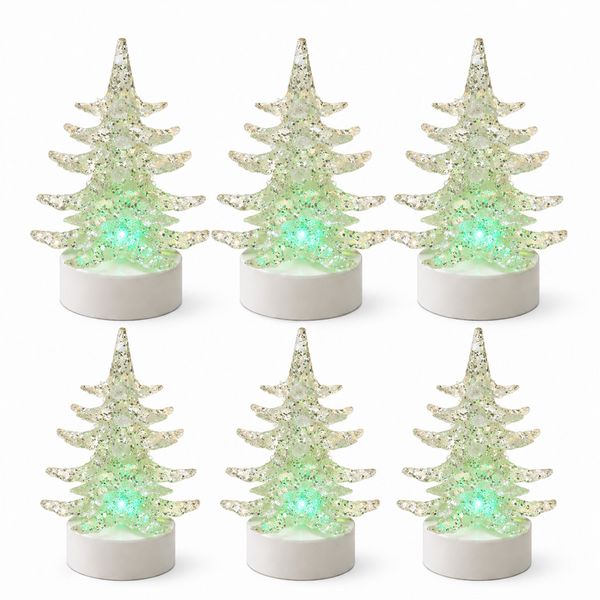 Produktbild: HTI-Living Funkelnder Weihnachtsbaum 6er Set klein mit toller Beleuchtung
