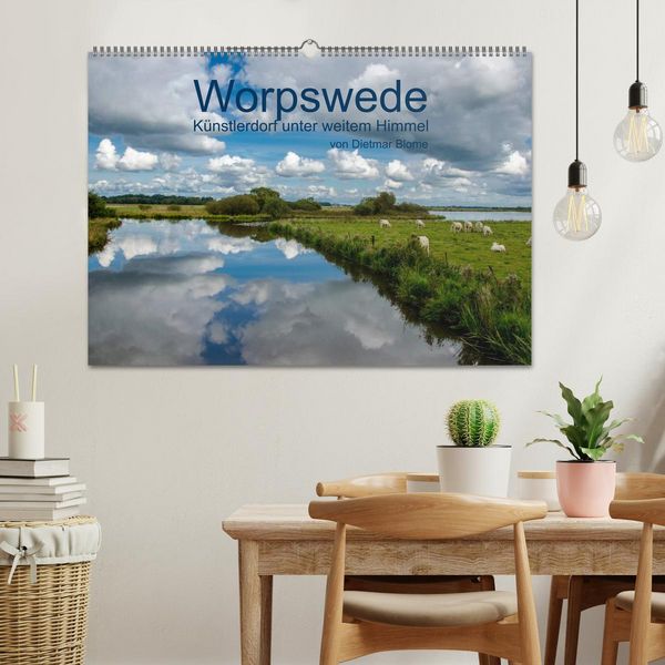 Produktbild: Worpswede - K&uuml;nstlerdorf unter weitem Himmel (Wandkalender 2026 DIN A2 quer), CALVENDO Monatskalender