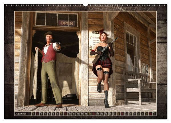 Produktbild: Wild West Outlaws (Wandkalender 2026 DIN A2 quer), CALVENDO Monatskalender