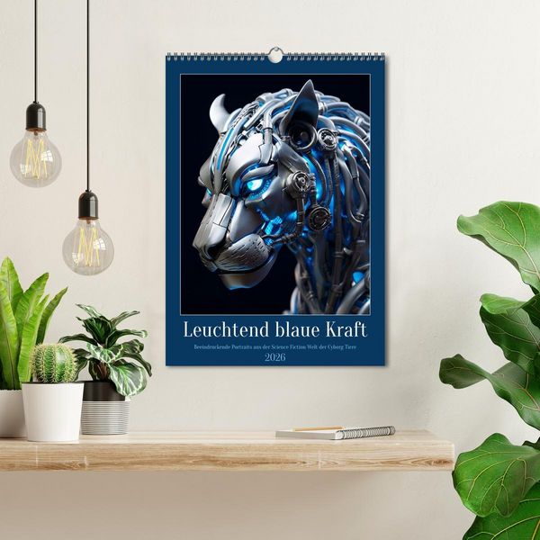 Produktbild: Leuchtend blaue Kraft (Wandkalender 2026 DIN A3 hoch), CALVENDO Monatskalender