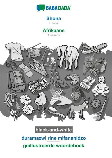 Shona - Afrikaans, duramazwi rine mifananidzo, BW, Taschenbuch von Babadada GmbH, Babadada, 9783752232370