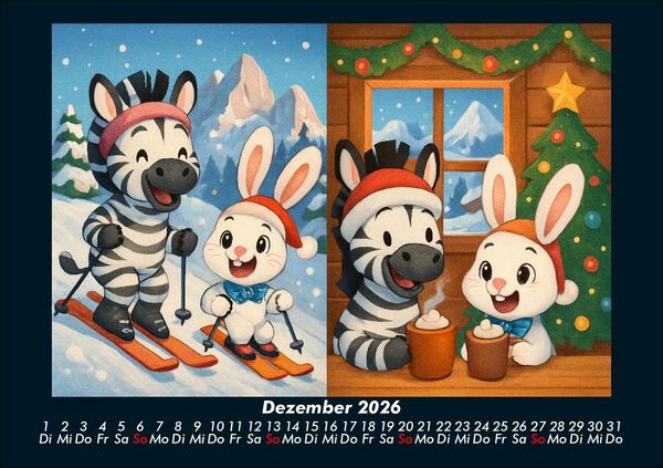Produktbild: Zara & Bouncy in Italien 2026 Fotokalender DIN A5