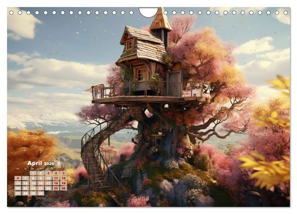 Produktbild: Baumh&auml;user - Traumhafte Luftschl&ouml;sser (Wandkalender 2026 DIN A4 quer), CALVENDO Monatskalender