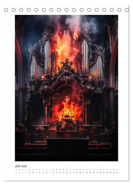 Produktbild: Musik on Fire (Tischkalender 2026 DIN A5 hoch), CALVENDO Monatskalender