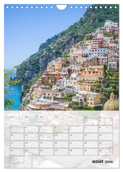 Produktbild: Italie - Des Dolomites &agrave; la c&ocirc;te amalfitaine (Calendrier mural 2026 DIN A4 horizontal), CALVENDO calendrier mensuel