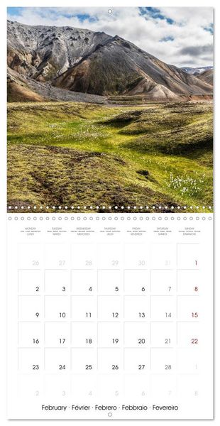 Produktbild: Iceland - Colorful Mountains (Wall Calendar 2026 12 &times; 12 Inch) CALVENDO 12 Month Wall Calendar