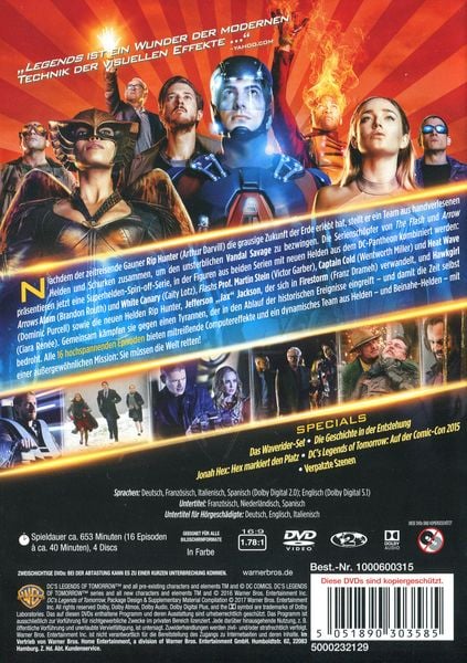 Produktbild: DC's Legends of Tomorrow - Die komplette 1. Staffel [4 DVDs]