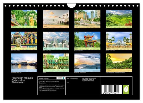 Produktbild: Faszination Malaysia Zauberhaftes S&uuml;dostasien (Wandkalender 2026 DIN A4 quer), CALVENDO Monatskalender