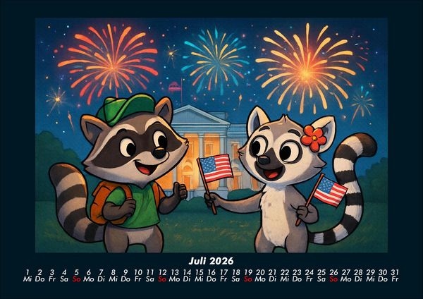 Produktbild: Rocco & Lulu - Reise durch die USA 2026 Fotokalender DIN A4