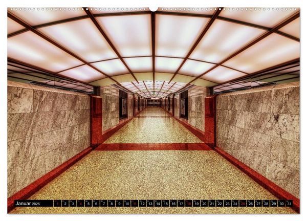 Produktbild: Frankfurt - mit der U-Bahn erfahren (hochwertiger Premium Wandkalender 2026 DIN A2 quer), Kunstdruck in Hochglanz
