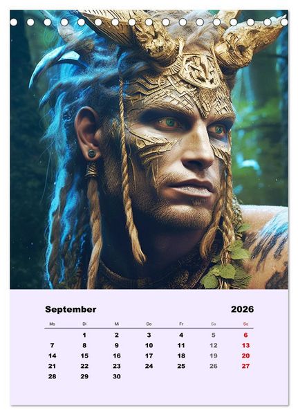Produktbild: Magische Reise zu mystischen Wesen. Keltische Fantasie-Gestalten (Tischkalender 2026 DIN A5 hoch), CALVENDO Monatskalender