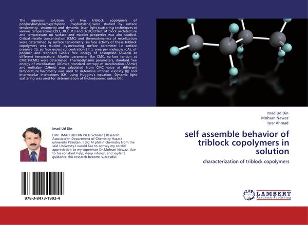 Produktbild: Self assemble behavior of triblock copolymers in solution
