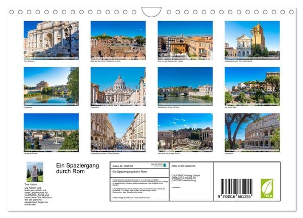 Produktbild: Ein Spaziergang durch Rom (Wandkalender 2026 DIN A4 quer), CALVENDO Monatskalender