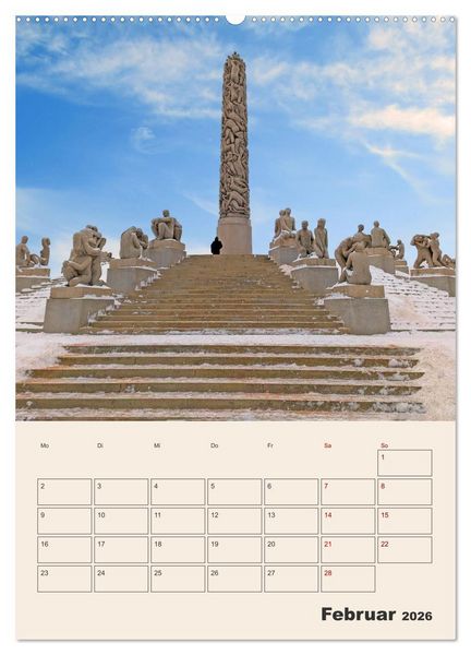 Produktbild: Winterliches Oslo - Terminplaner (hochwertiger Premium Wandkalender 2026 DIN A2 hoch), Kunstdruck in Hochglanz