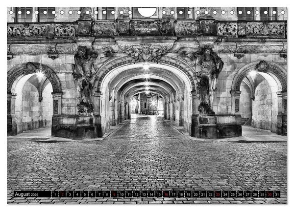Produktbild: Dresden Faszination Schwarz Weiss (Wandkalender 2026 DIN A4 quer), CALVENDO Monatskalender