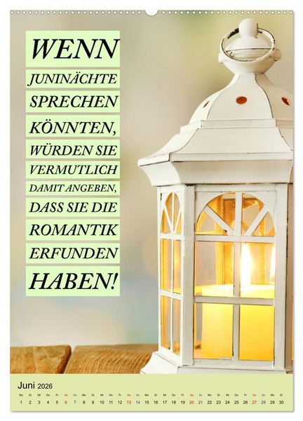 Produktbild: Verr&uuml;ckt nach SOMMER Urlaub- Auszeit - Spr&uuml;che (hochwertiger Premium Wandkalender 2026 DIN A2 hoch), Kunstdruck in Hochglanz