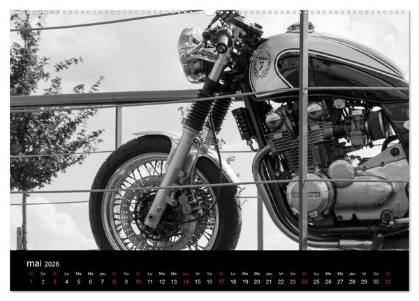 Produktbild: Une moto de caract&egrave;re (Calendrier mural 2026 DIN A2 vertical) calendrier de bureau