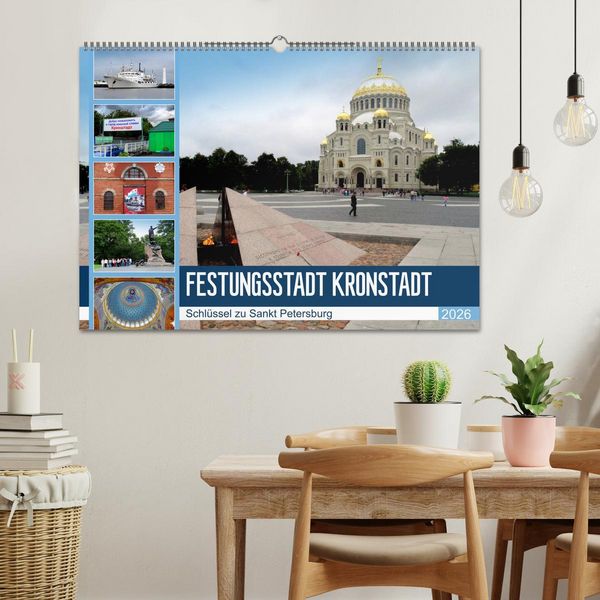 Produktbild: Festungsstadt Kronstadt - Schl&uuml;ssel zu Sankt Petersburg (Wandkalender 2026 DIN A2 quer), CALVENDO Monatskalender