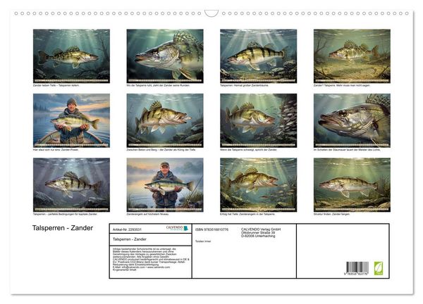 Produktbild: Talsperren - Zander (Wandkalender 2027 DIN A2 quer), CALVENDO Monatskalender
