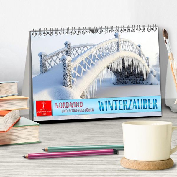 Produktbild: Winterzauber - Nordwind und Schneegest&ouml;ber (Tischkalender 2026 DIN A5 quer), CALVENDO Monatskalender