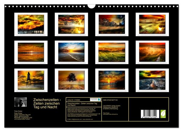 Produktbild: Zwischenzeiten - Zeiten zwischen Tag und Nacht (Wandkalender 2026 DIN A3 quer), CALVENDO Monatskalender