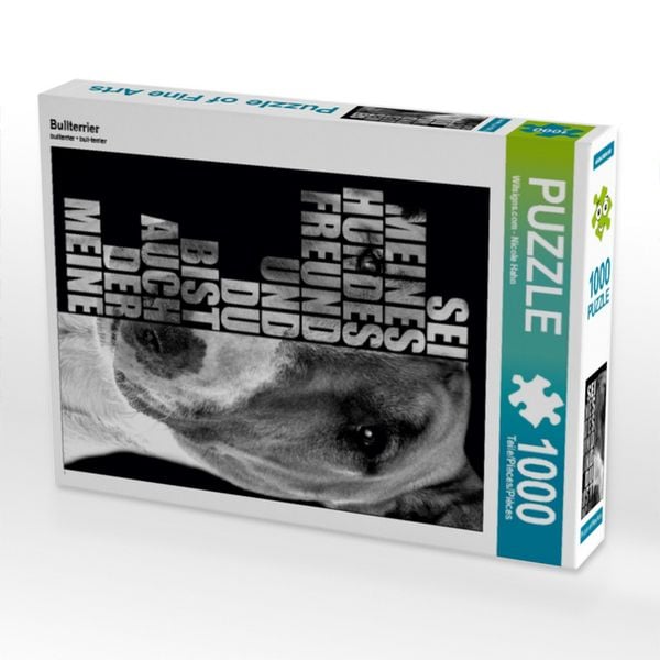 Produktbild: CALVENDO Puzzle Bullterrier 1000 Teile Puzzle hoch | 1000 Teile Lege-Gr&ouml;&szlig;e 64 &times; 48 cm Foto-Puzzle f&uuml;r gl&uuml;ckliche Stunden