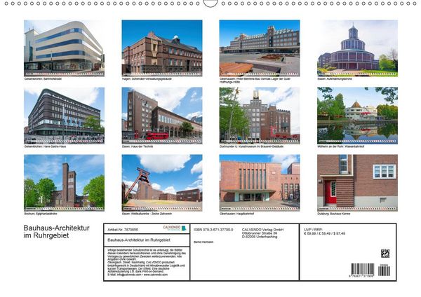 Produktbild: Bauhaus-Architektur im Ruhrgebiet (Premium, hochwertiger DIN A2 Wandkalender 2020, Kunstdruck in Hochglanz)