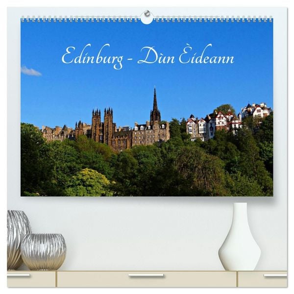 Produktbild: Edinburgh - D&ugrave;n &Egrave;ideann (hochwertiger Premium Wandkalender 2026 DIN A2 quer), Kunstdruck in Hochglanz