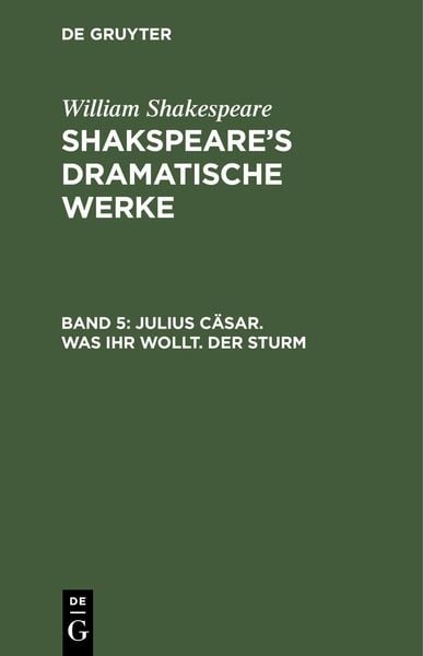 Produktbild: Julius C&auml;sar. Was ihr wollt. Der Sturm