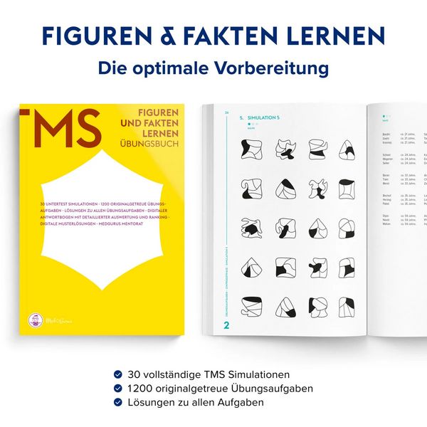 Produktbild: MedGurus - TMS &Uuml;bungsbuch Figuren lernen und Fakten lernen