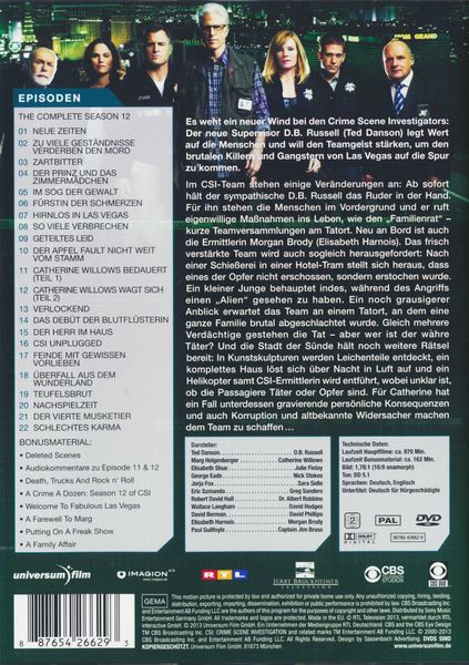 Produktbild: CSI - Season 12 [6 DVDs]