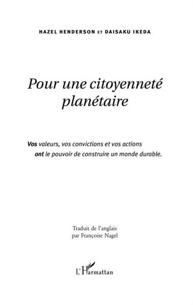 Produktbild: Pour une citoyennete planetaire