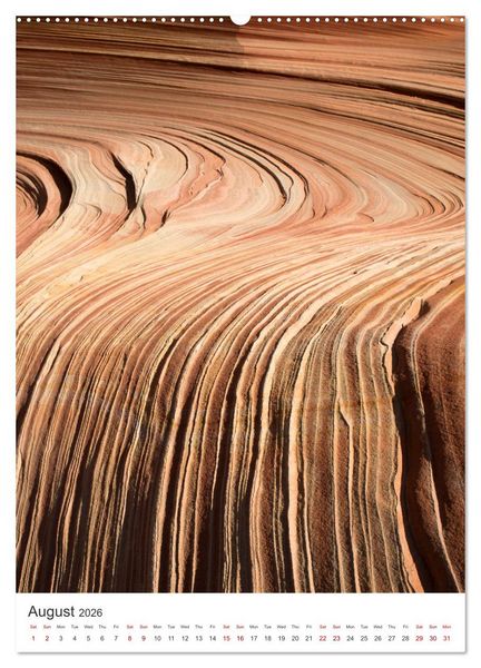 Produktbild: Paria Canyon The Wave (High Quality Premium Wall Calendar 2026 DIN A2 portrait),CALVENDO 12 Month Wall Calendar