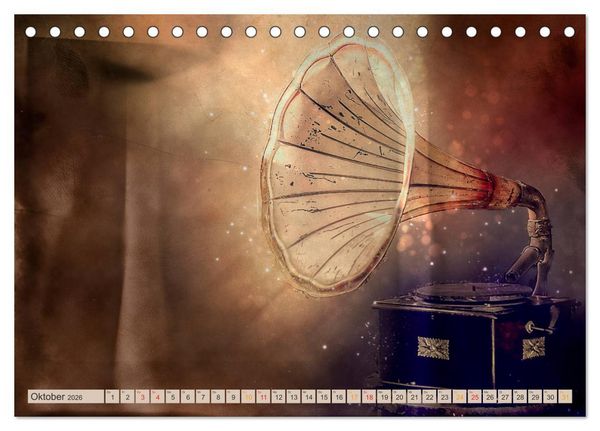 Produktbild: Grammophone - Zeitzeugen der Geschichte (Tischkalender 2026 DIN A5 quer), CALVENDO Monatskalender