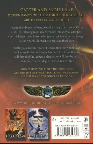 Produktbild: The Kane Chronicles: The Serpent's Shadow