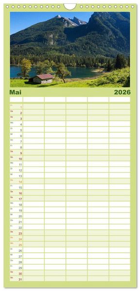 Produktbild: Familienplaner 2026 - Rund um den Hintersee und Zauberwald mit 5 Spalten (Wandkalender, 21 x 45 cm) CALVENDO